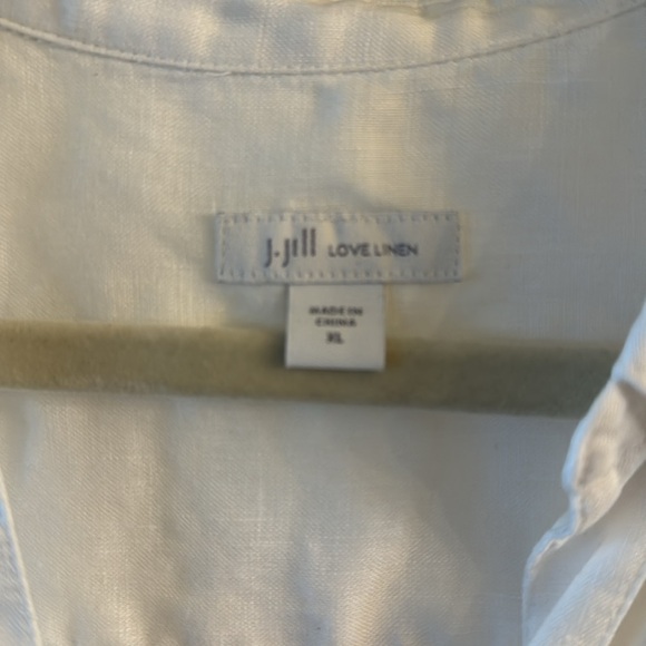 J Jill  White Linen button down tunic Size XL - Picture 3 of 7
